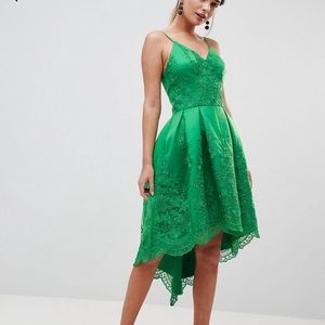 Green lace dress!